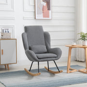 Moderne Schaukelstuhl mit abnehmbarem Lendenkissen, Sofa-Sessel mit dicker Polsterung