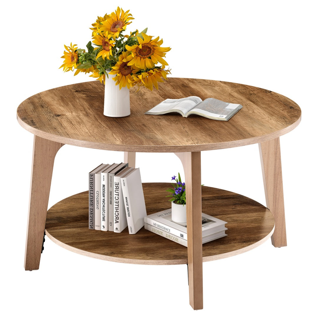 Brown 2-Tier Coffee Table