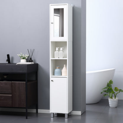 Hohes Badezimmerschrank mit Spiegel