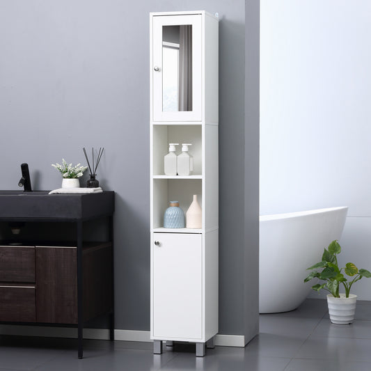 Hohes Badezimmerschrank mit Spiegel