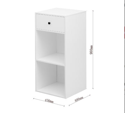 Einfaches Design Weißer Stauraum-Schrank mit Schubladen, Sideboard, Schrank für Wohnzimmer Esszimmer Wohnzimmer