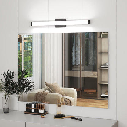Badezimmer-Waschbeckenleuchte Schwarz - 33 Zoll moderne Waschbeckenleuchten für Badezimmer - 18W LED Badeleuchten über dem Spiegel Kühles Weißlicht 6000K