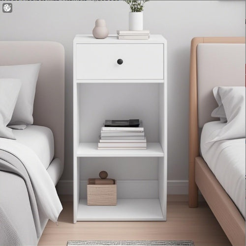 Einfaches Design Weißer Stauraum-Schrank mit Schubladen, Sideboard, Schrank für Wohnzimmer Esszimmer Wohnzimmer