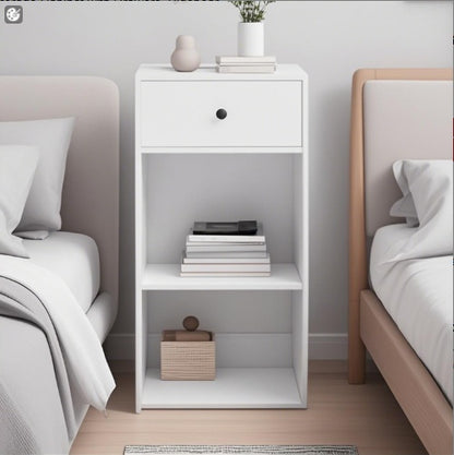 Einfaches Design Weißer Stauraum-Schrank mit Schubladen, Sideboard, Schrank für Wohnzimmer Esszimmer Wohnzimmer