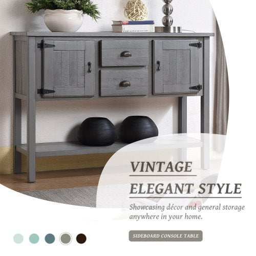 Rustic Wood Sideboard Table