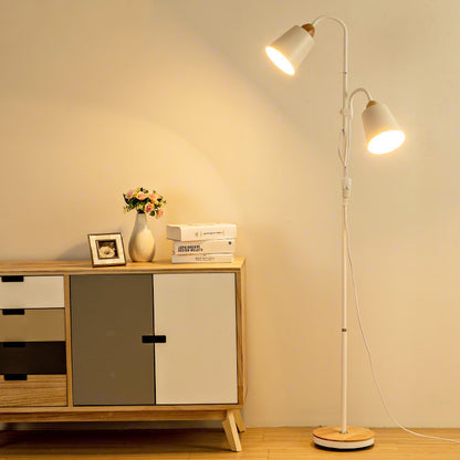 Doppelköpfige Stehlampe für Wohnzimmer Schlafzimmer Nachttisch