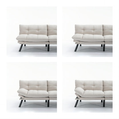 Cremefarbene umklappbare moderne Sofa-Bett
