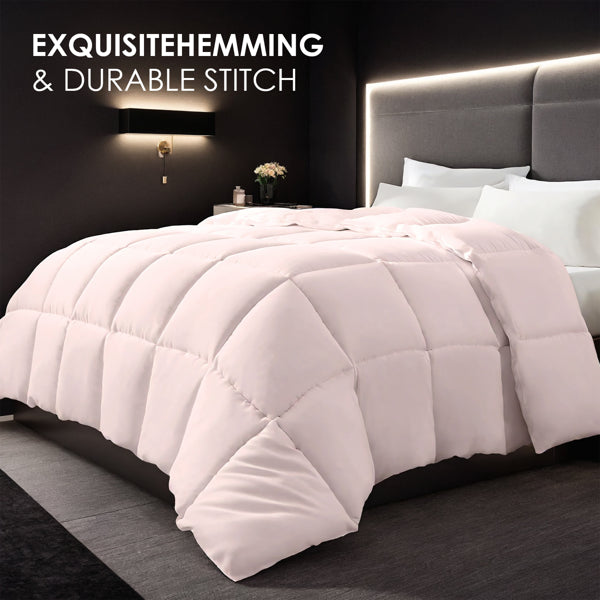 Überdimensionierte Flauschige Dicke Daunendecke - Rosa Erhöhte Wärme Mit Hautfreundlichem Komfort. Perfekt Für Gemütliche Schlafzimmer & Luxushotels. Maschinenwaschbar. Ideales Weihnachtsgeschenk.
