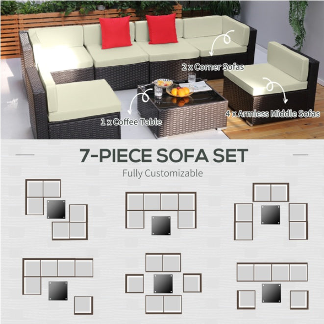 Pieces Terrassenmöbel-Set