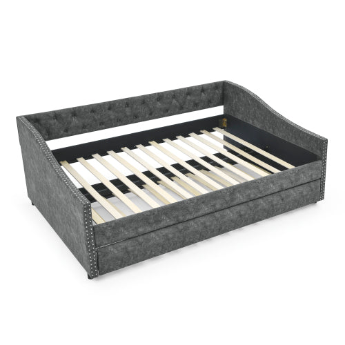 Grey Upholstered Sofa Bed