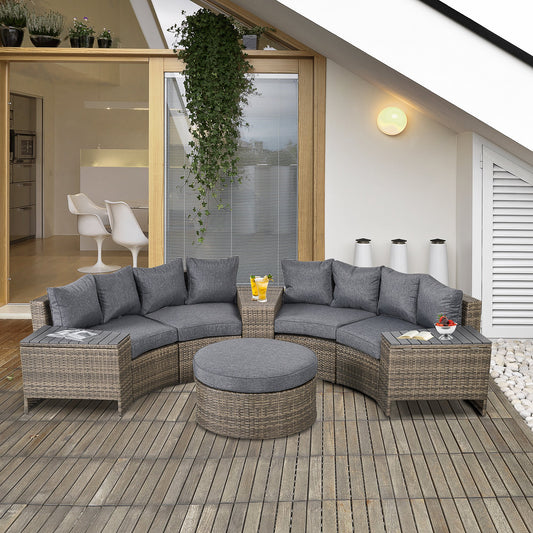 8-teiliges Outdoor-Sofa