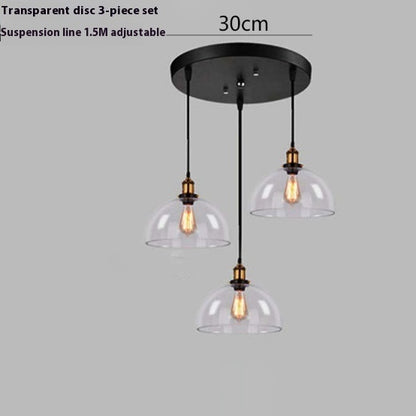 Nordisches Retro Einfaches Transparentes Glas Restaurant Kronleuchter