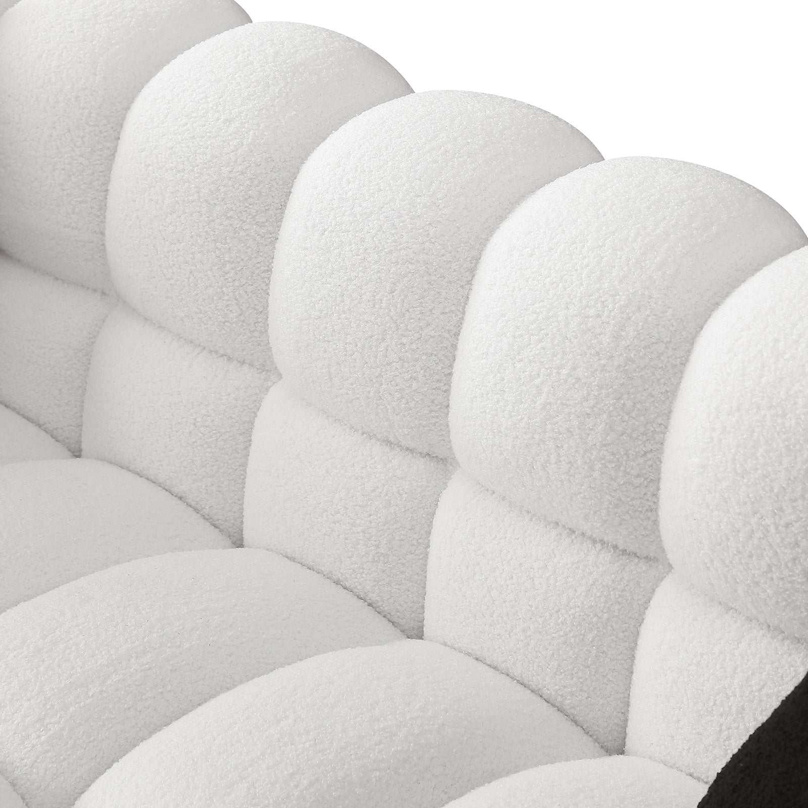 White Boucle 2-Seater Sofa