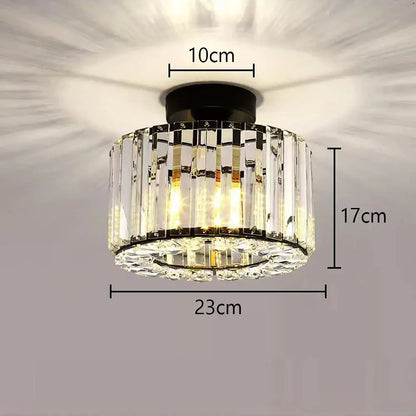 Floral gold glass crystal led ceiling chandelier with black metal base and clear faceted prisms for living room use