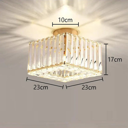 A modern floral gold glass crystal led ceiling chandelier with vertical prismatic panels for living room use