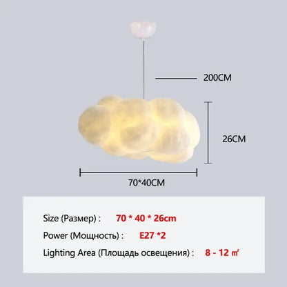 Fluffy white cloud chandelier pendant light with soft textured fabric and warm yellow glow for dining room decorbites cloud chandelier