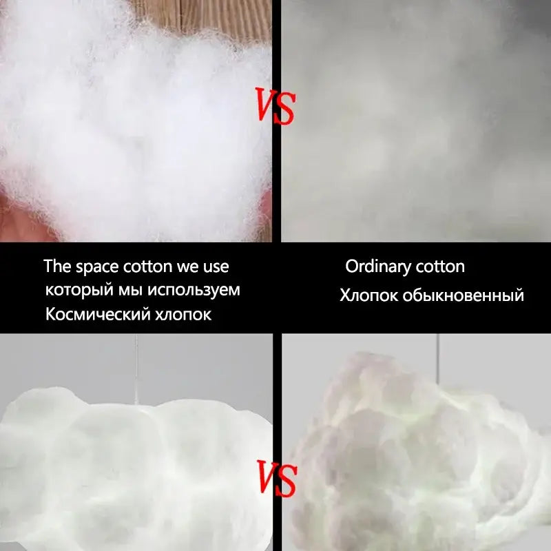 Fluffy white cloud chandelier pendant light with soft airy cotton texture perfect for elegant dining room decorbites cloud chandelier