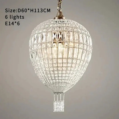 Crystal french balloon pendant light with brass finish and faceted clear crystals for luxury living room decorbites french balloon