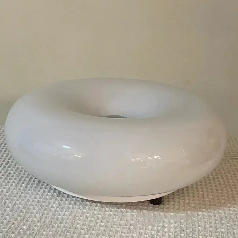 A sleek glossy white donut-shaped diffuser for decorbites french decorative wall lamps bedside bedroom lighting