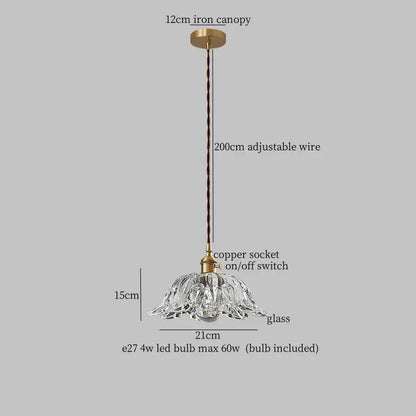 French style fluted clear glass led pendant light with brass accents for dining room decorbites clear glass pendant light