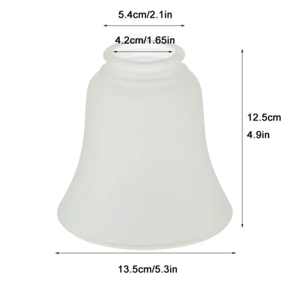 Frosted glass bell shades replacement with smooth translucent finish for living room ceiling fans by decorbites