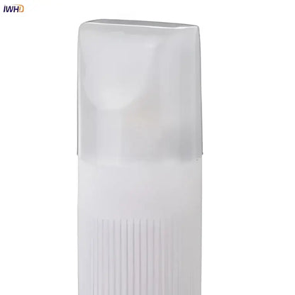 Transparent plastic pen cap with ribbed texture complements frosted white ceramic g9 led bulb for energy-efficient lighting