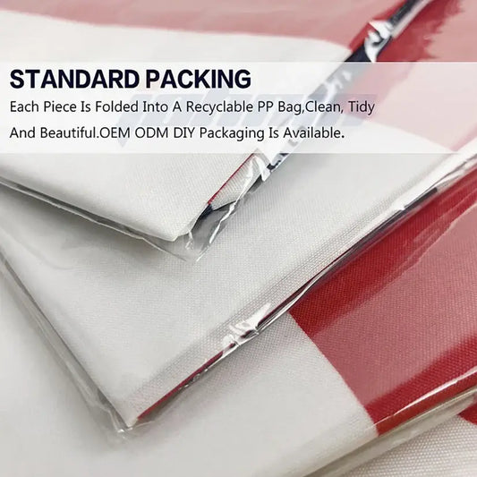 White and red striped fabric folded in a clear recyclable pp bag for decorbites funny cats wall hanging bedroom tapestry