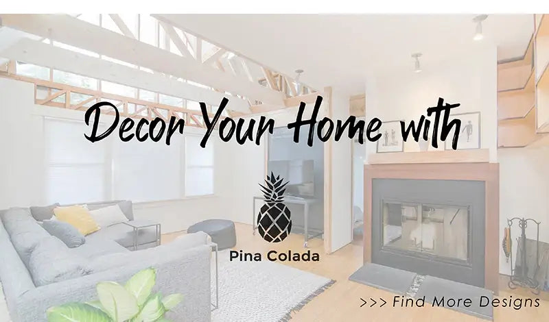 DecorBites™ black and white game controller wall art featuring a pina colada branded pineapple logo geometric pattern