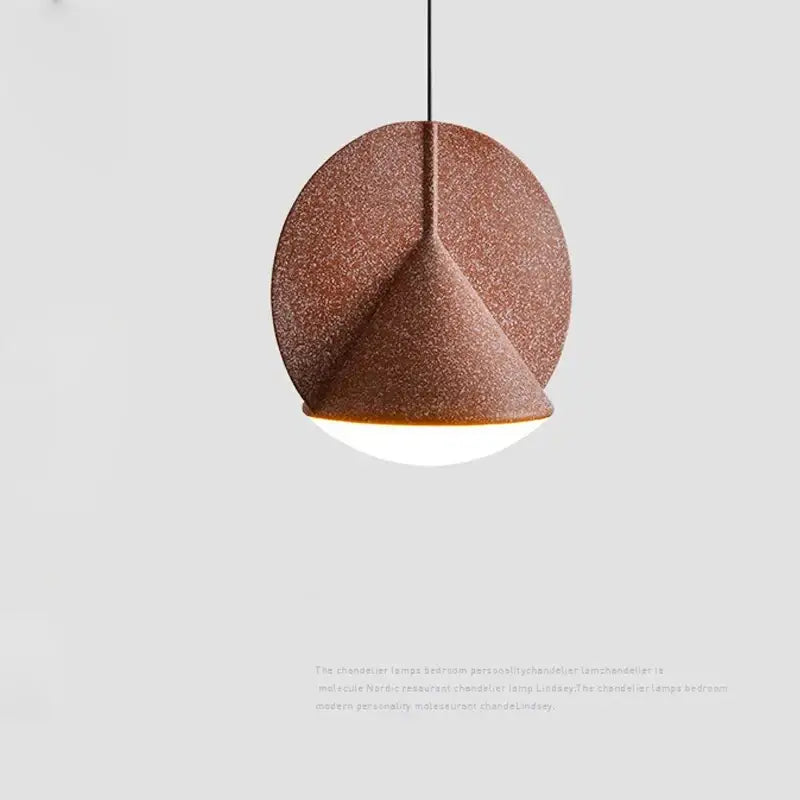 A modern pendant lamp with a rust-colored ceramic body and warm white base for kitchen decorbites colorful led ceiling