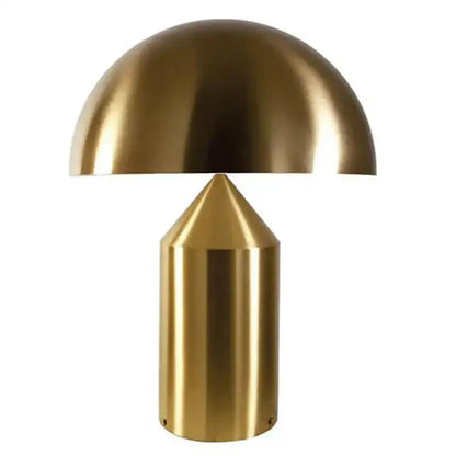 Brass-finished mushroom lamp with sleek modern design in glossy black white and gold for bedroom decorbites atollo black