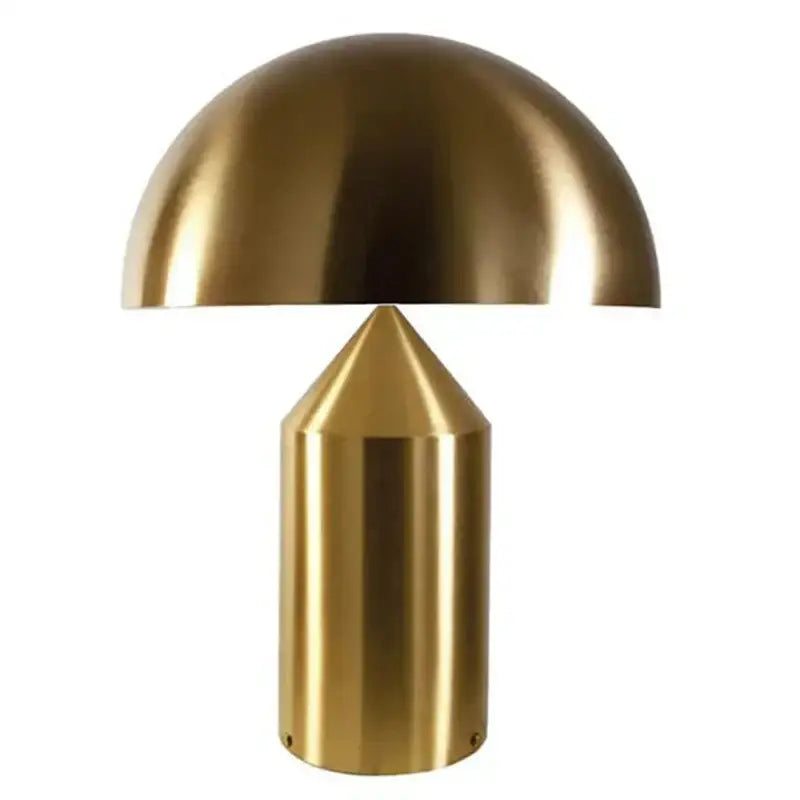 Brass-finished mushroom lamp with sleek modern design in glossy black white and gold for bedroom decorbites atollo black