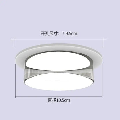Modern recessed ceiling lamp with white and chrome finish featuring two circular led panels for bright illumination decorbites crystal led