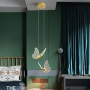 Gold-toned butterfly acrylic chandelier pendant lamp with translucent wings for bedroom lighting decorbites butterfly acrylic