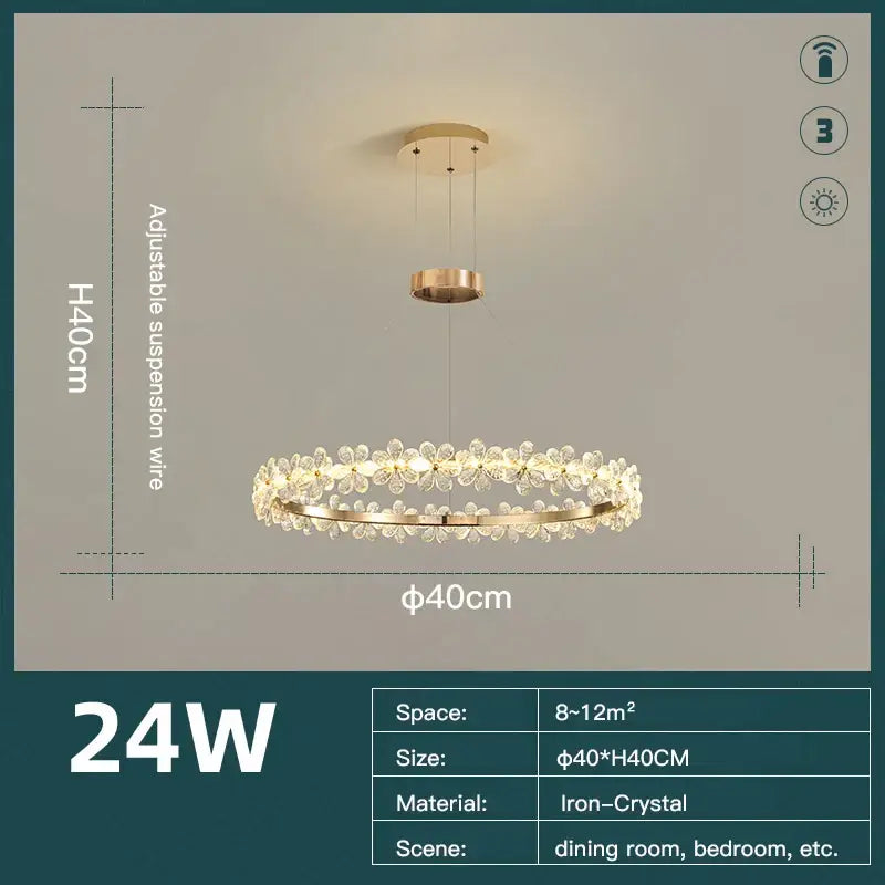 Gold butterfly crystal led chandelier living room pendant light with gold-toned iron-crystal frame by decorbites crystal led