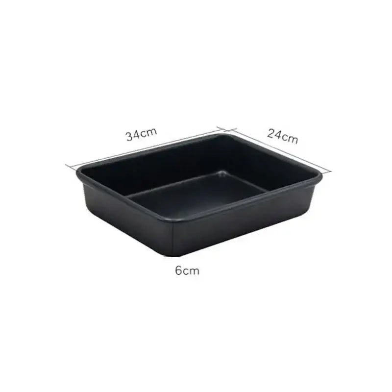 Black rectangular decorbites carbon steel baking tray 34cm x 24cm x 6cm non stick carbon steel cake pan