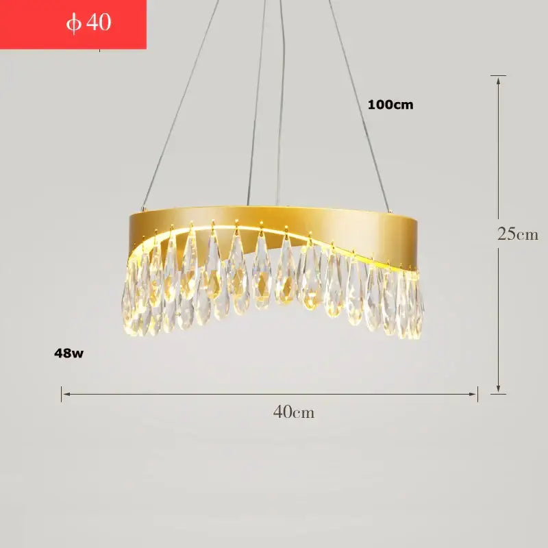 Gold crystal stainless steel chandelier with gold-toned circular frame and dangling teardrop pendants for foyer decorbites crystal stainless design