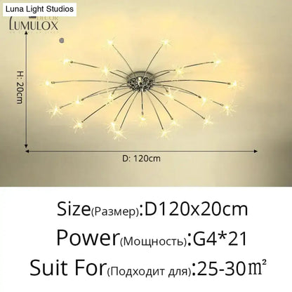 DecorBites™ Glory led flowers chandeliers with 21 g4 bulbs in chrome finish ideal for hotel lobby lighting