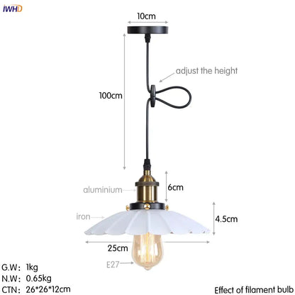 A vintage-style pendant light with a white fluted glass shade and brass accents for decorbites gold retro edison pendant lights