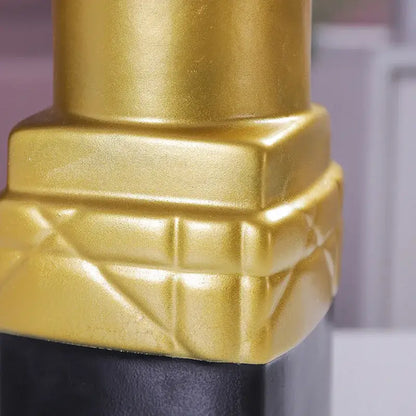 Gold and silver resin decorbites lipstick vase with glossy metallic finish and quilted base for bedroom flower decor