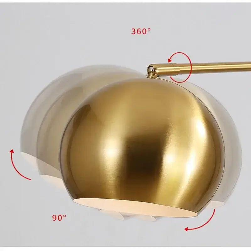 Gold vintage industrial desk lamp featuring a spherical gold finish with brushed metal and adjustable arm for bedroom decorbites gold vintage style