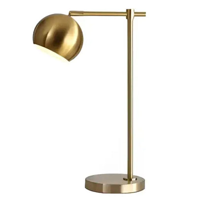 Gold vintage industrial desk lamp with brass finish spherical led light and adjustable arm for bedroom decorbites gold vintage style