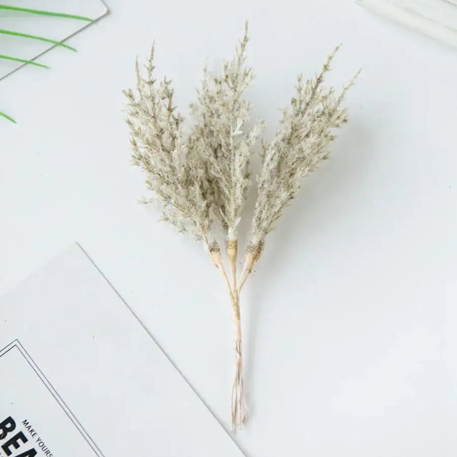 Golden artificial autumn branches set featuring delicate silver-gray dried artificial autumn branches for living room decorbites decor