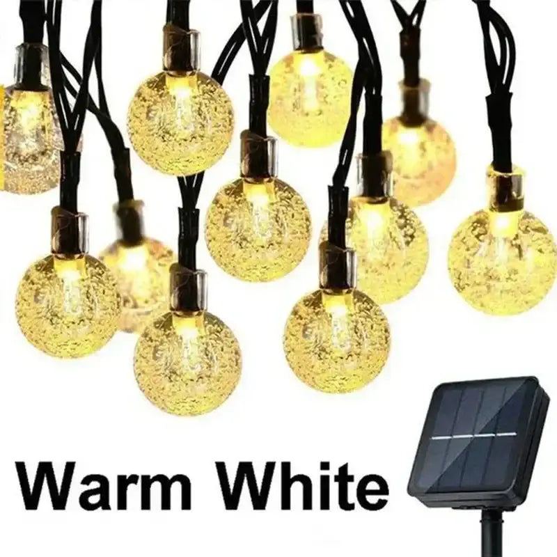 Warm white crackled glass globe string lights from decorbites crystal fairy solar for patio decor