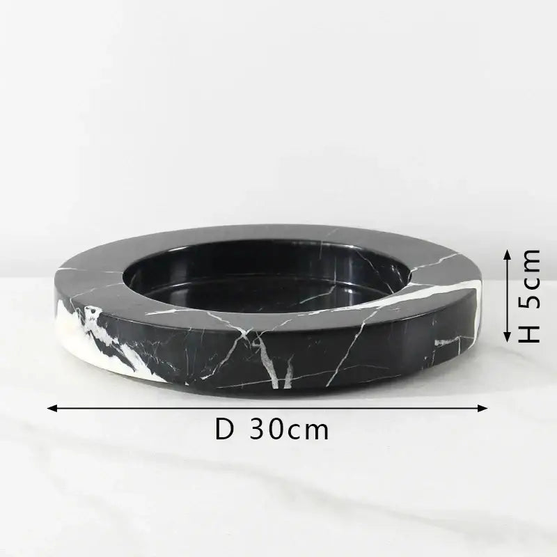 Black and white marble ashtray with sleek circular design from decorbites grand antique storage jar collection