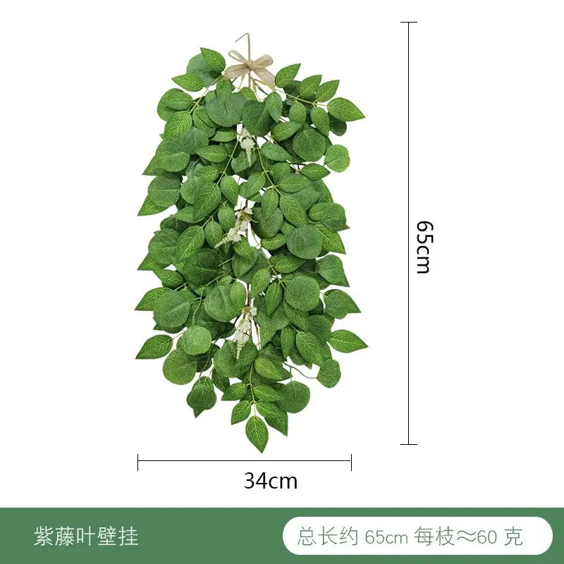 Green and white eucalyptus artificial flowers bouquet with delicate white flowers and beige ribbon tie for decorbites eucalyptus artificial decor