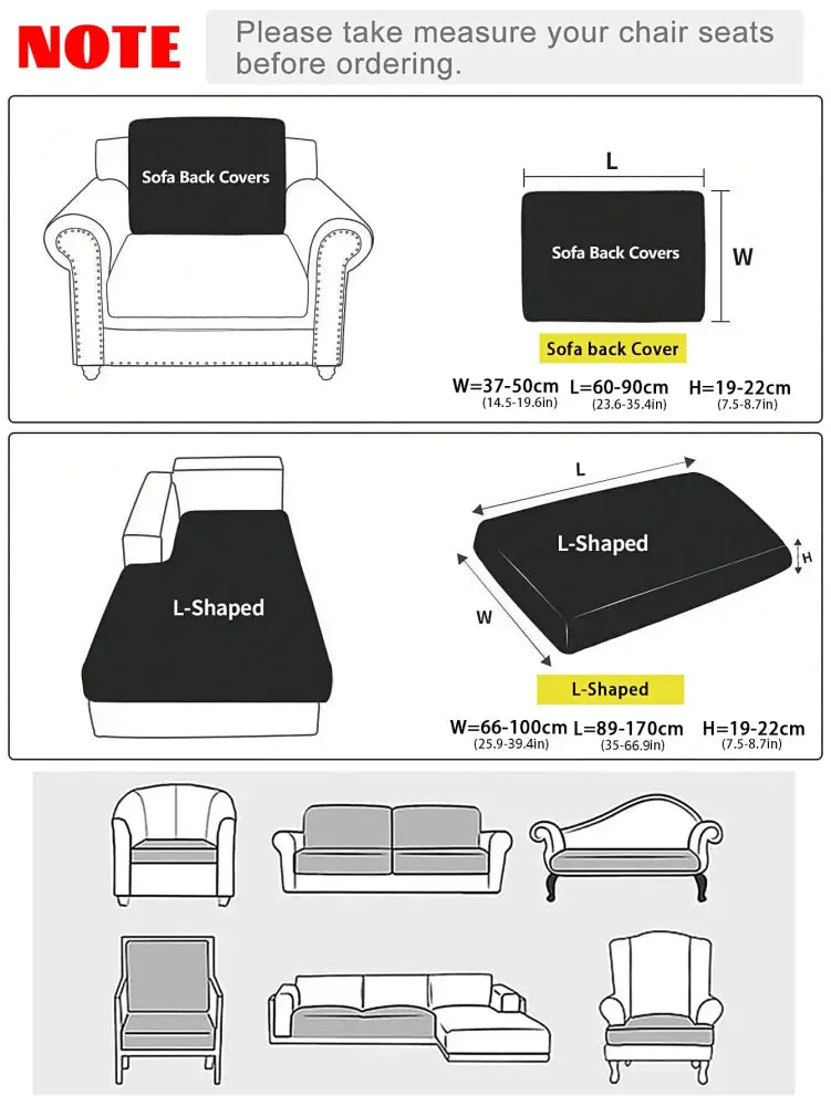 Black sofa back covers for various chair and sectional styles designed as green and white striped living room protectors