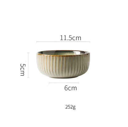 Handcrafted decorbites ceramic dessert plate with ribbed sage cream glaze and contrasting metallic rim for dining room use
