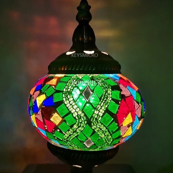 Handmade Turkish Mosaic Glass Pendant Light - Decorbites