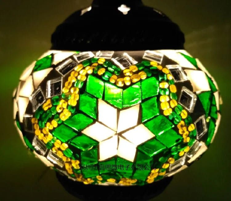 Handmade Turkish Mosaic Glass Pendant Light - Decorbites