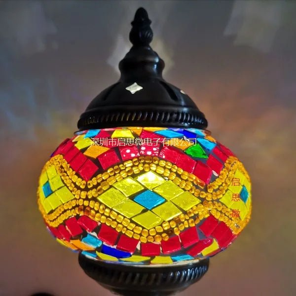 Handmade Turkish Mosaic Glass Pendant Light - Decorbites